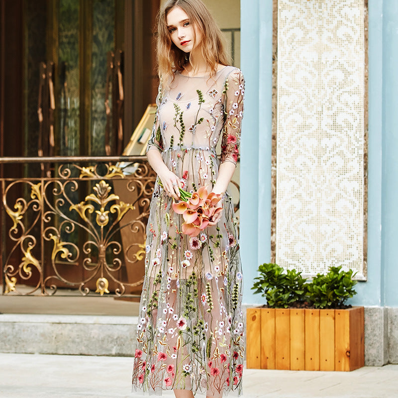 Embroidery Boho Party Dress