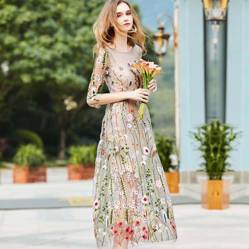 Embroidery Boho Party Dress