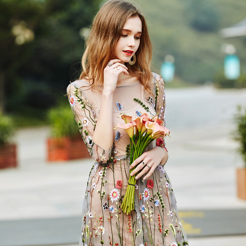 Embroidery Boho Party Dress