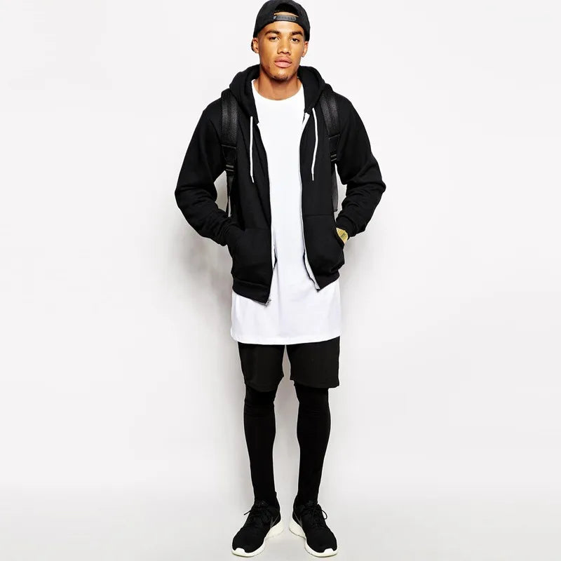 White Longline Hip Hop Tee