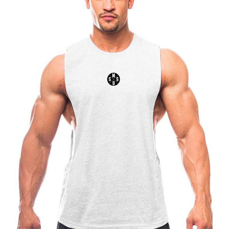 Men Open Side Sleeveless T-Shirt