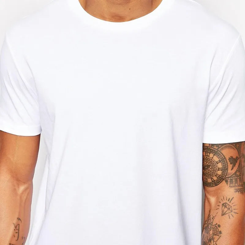 White Longline Hip Hop Tee