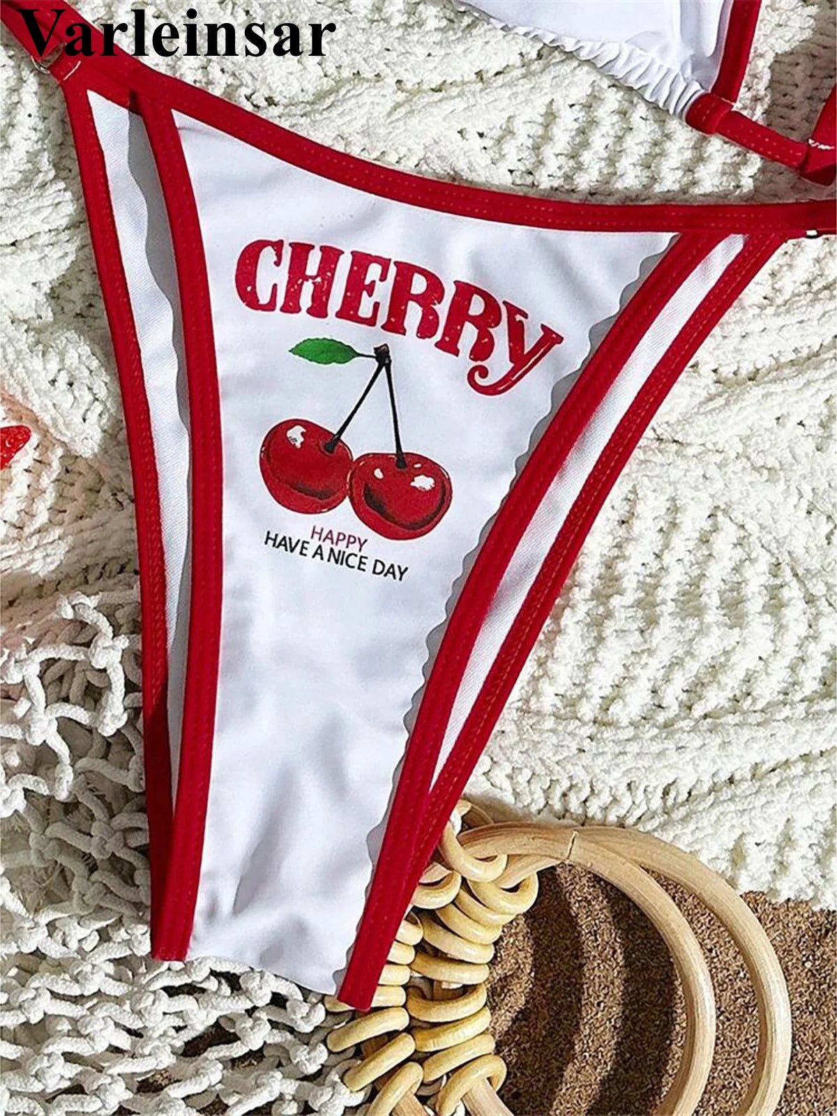 Cherry Printed Summer Bikini