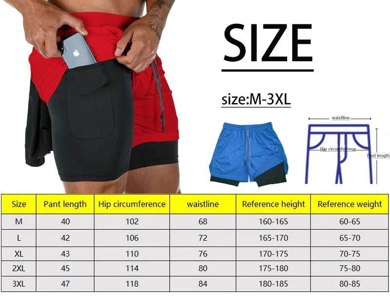 Double Layer Fitness Shorts