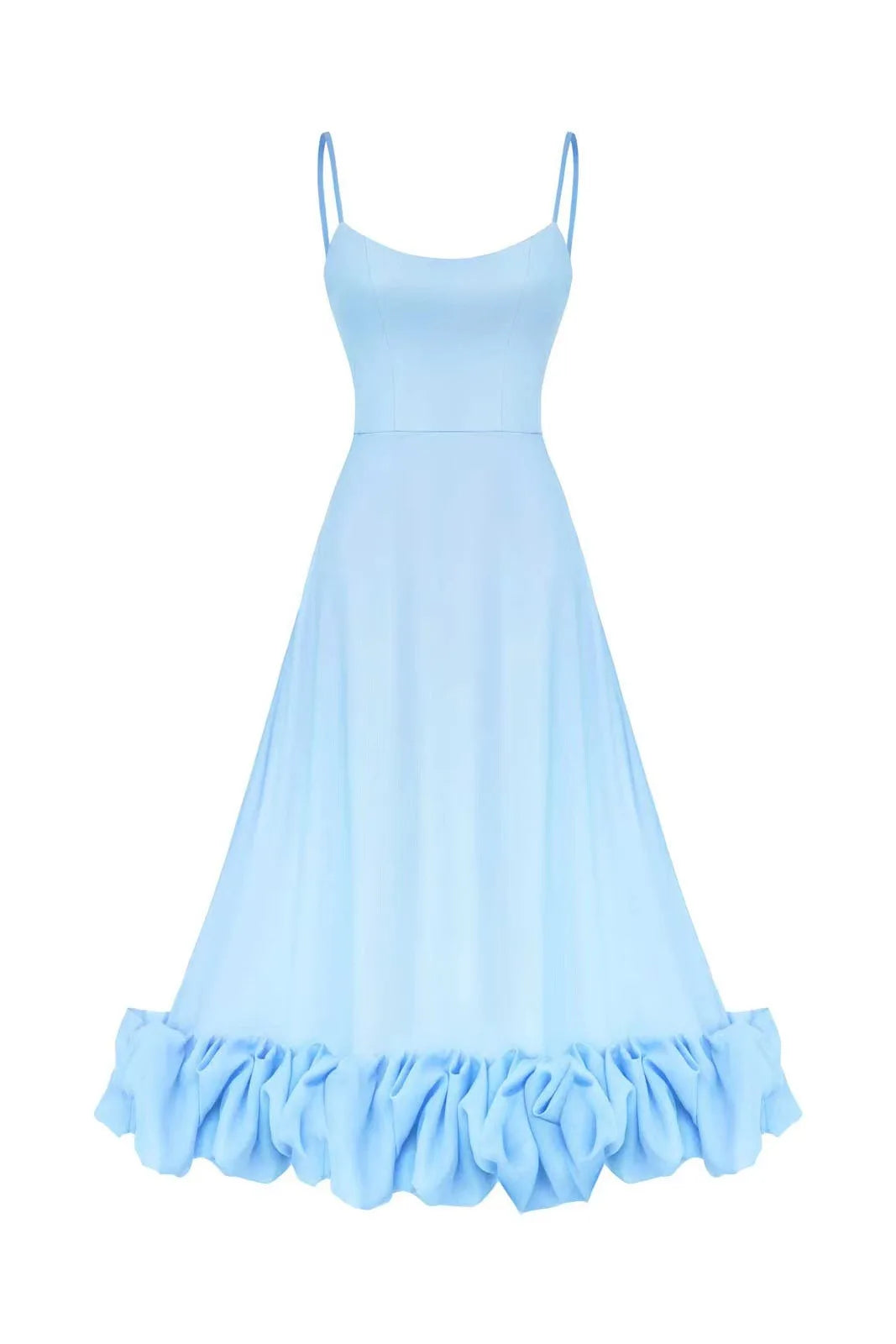 Elegant Ruffle Sling Long Dress