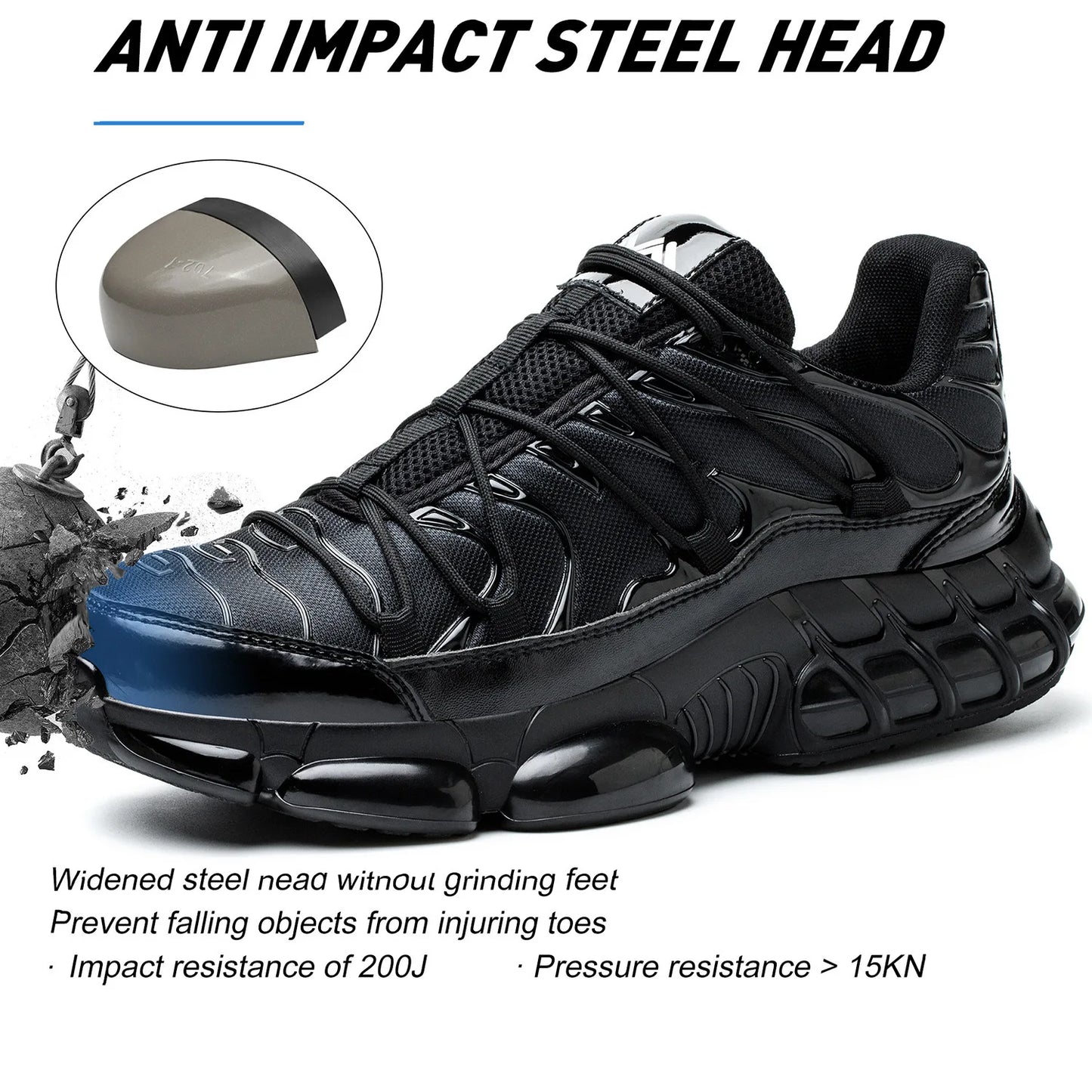 Anti-smash Steel Toe Shoes