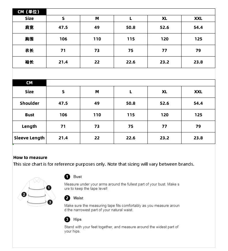 Size chart for Tie-Dye Retro Vibe T-Shirt with measurements for bust, shoulder, length, and sleeve length.