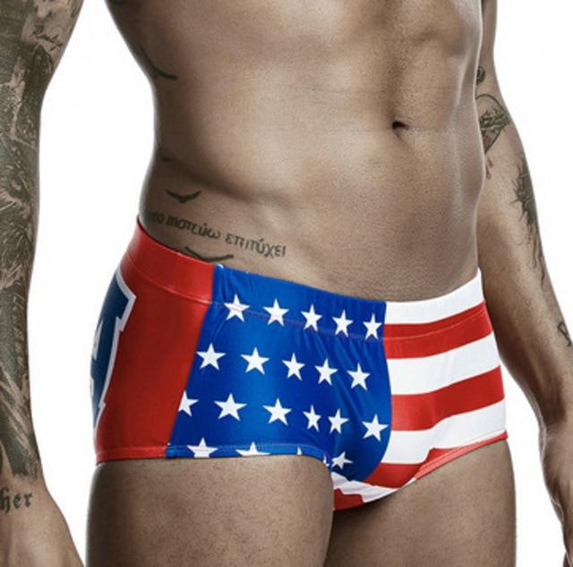Apparel & Accessories > Clothing > Activewear > Boxing Shorts - Flag Letter Swim Suit Shorts