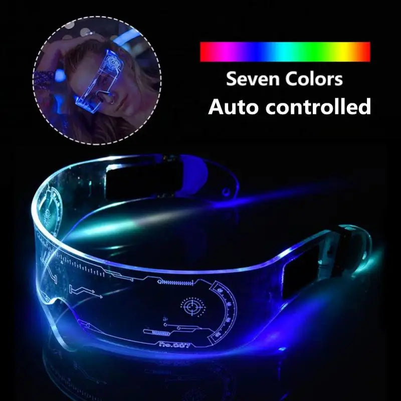 LED Luminous Glasses-Electronic Visor Eyeglasses Fashion NetClub