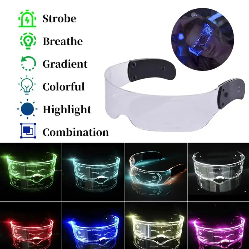 LED Luminous Glasses-Electronic Visor Eyeglasses Fashion NetClub