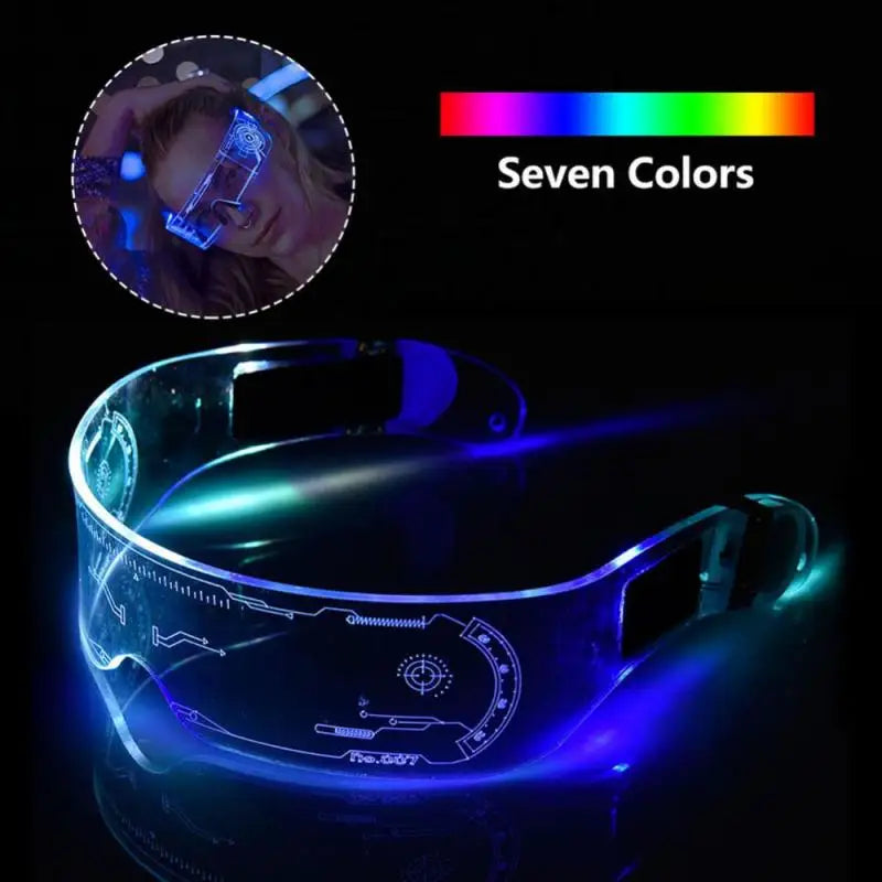 LED Luminous Glasses-Electronic Visor Eyeglasses Fashion NetClub