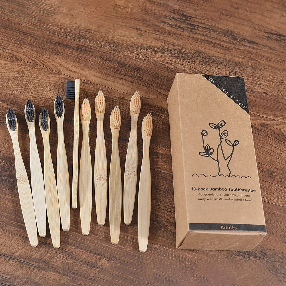 Mixed Color Bamboo Toothbrush