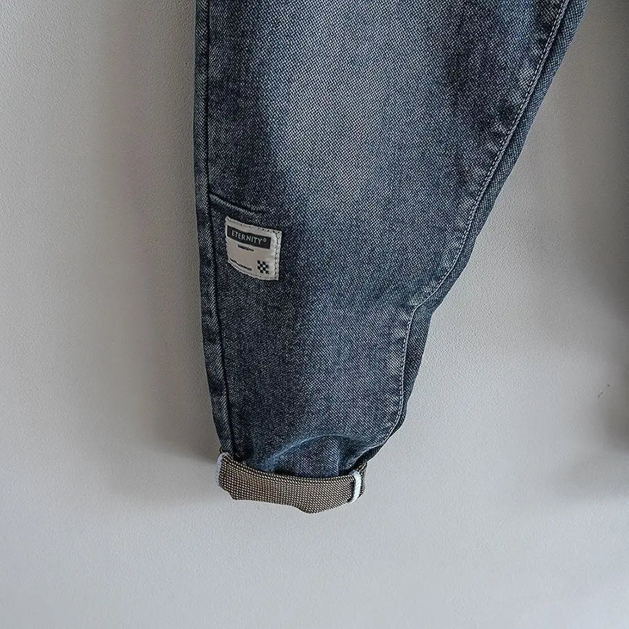 Loose Denim Drawstring Jeans