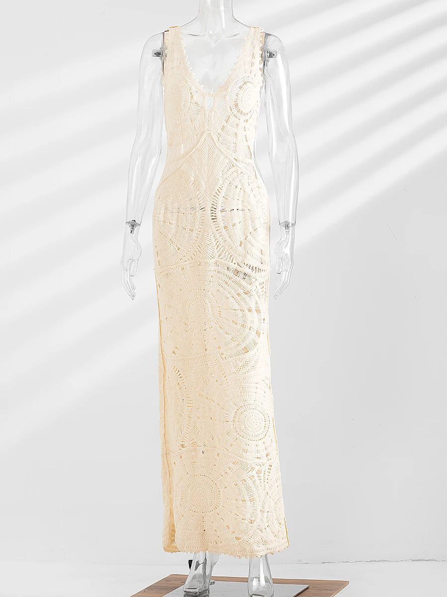 Clara Crochet Maxi Dress Maxi Dress Fashion NetClub