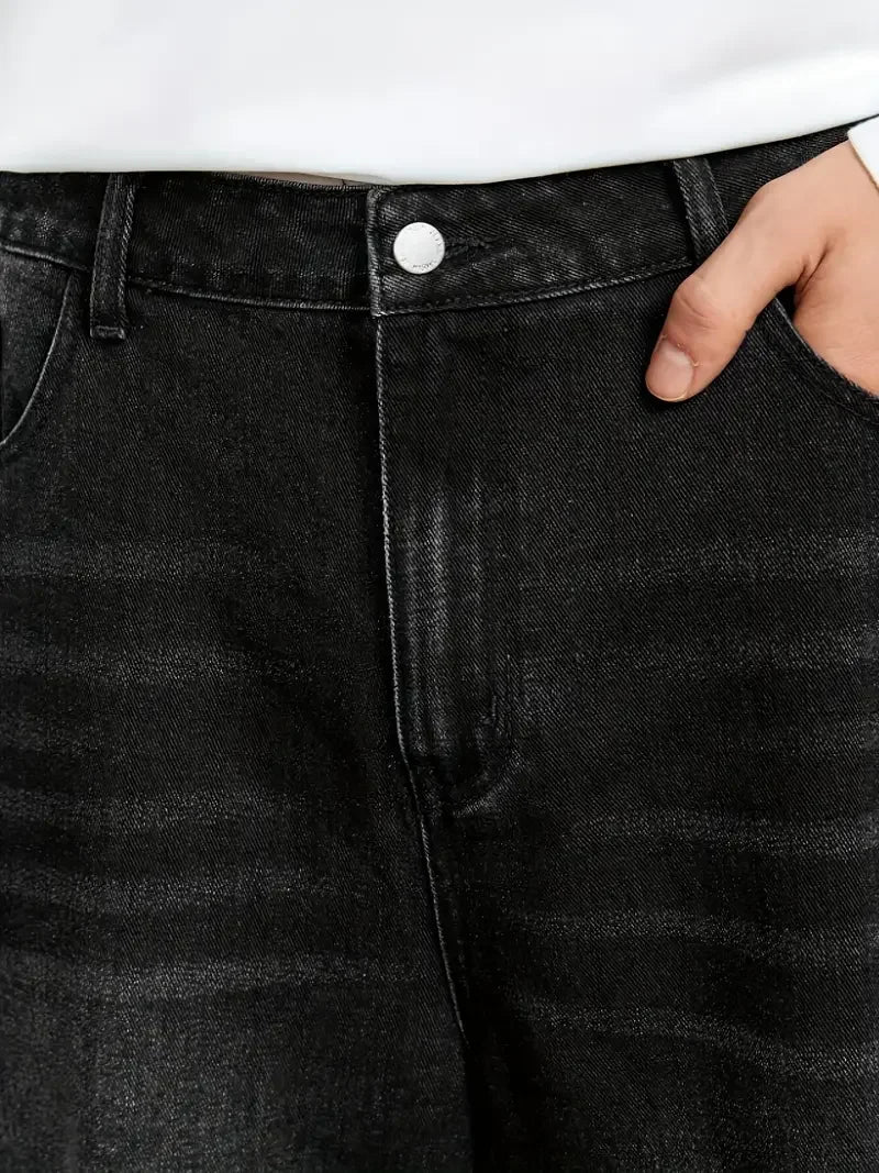 Black Wide Leg Denim Jeans