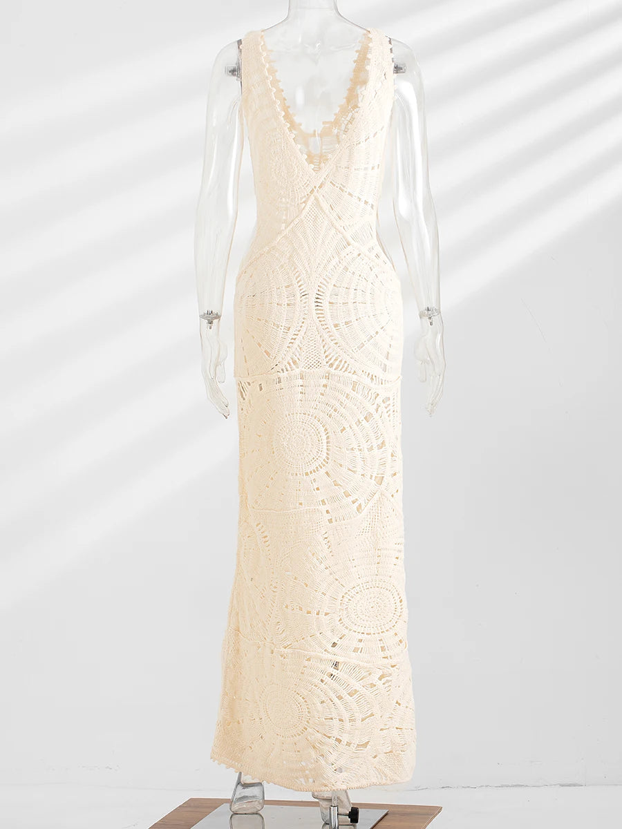 Clara Crochet Maxi Dress Maxi Dress Fashion NetClub