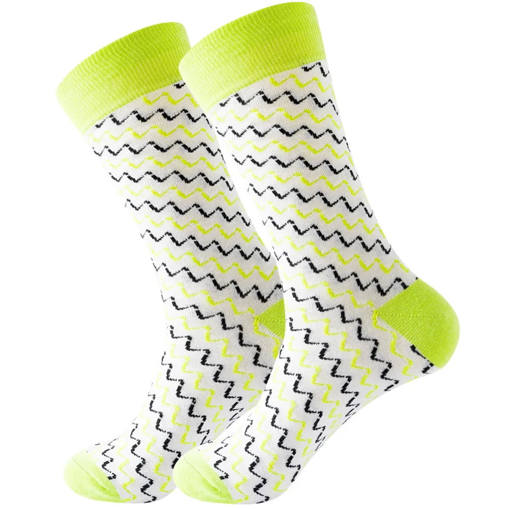 Colorful Striped Cotton Socks Socks Fashion NetClub