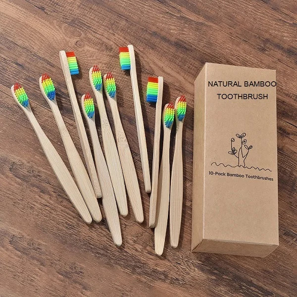 Mixed Color Bamboo Toothbrush
