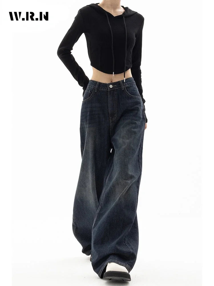 Y2K Blue Baggy Denim Trousers