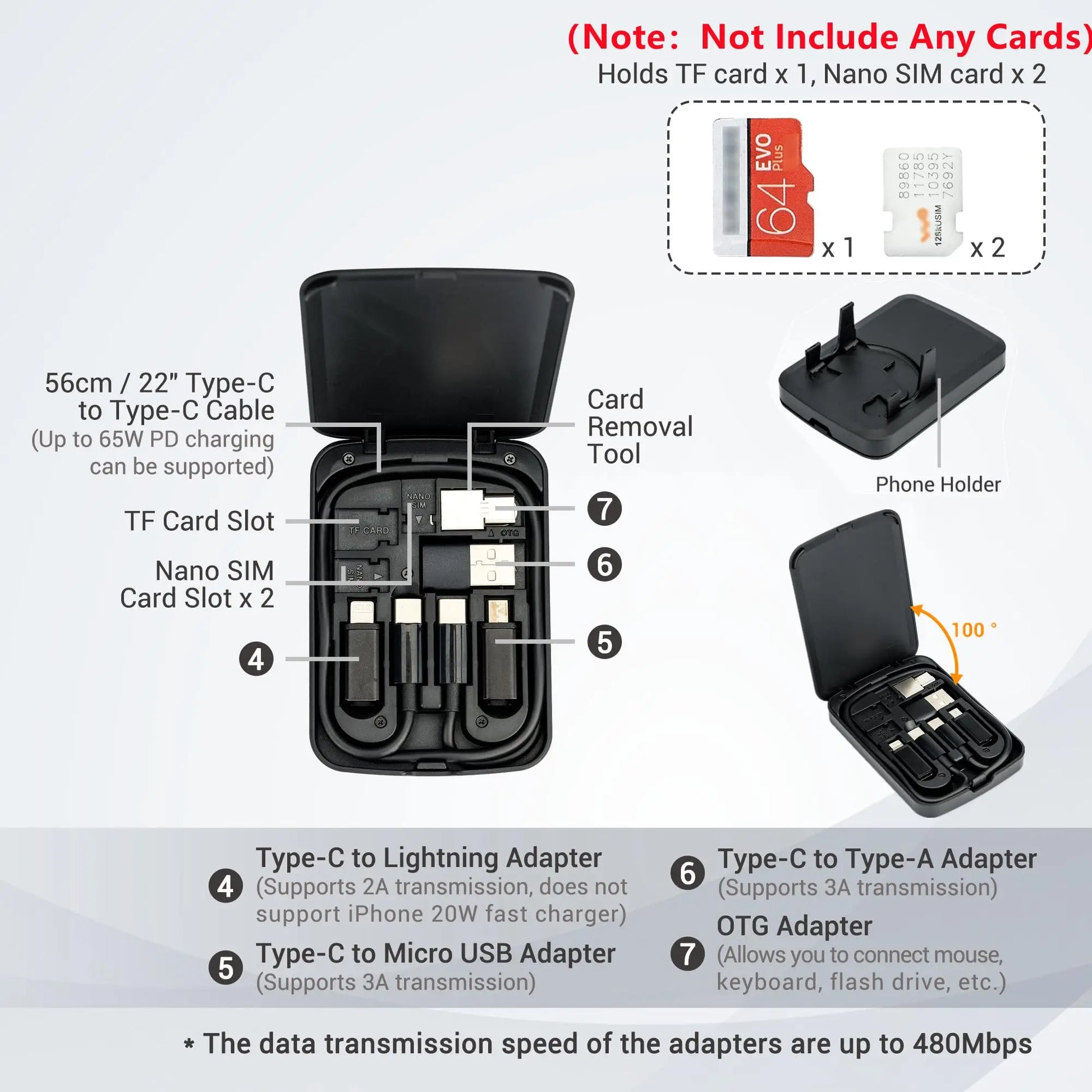 USB-C Cable Cards Box mini organizer box Fashion NetClub