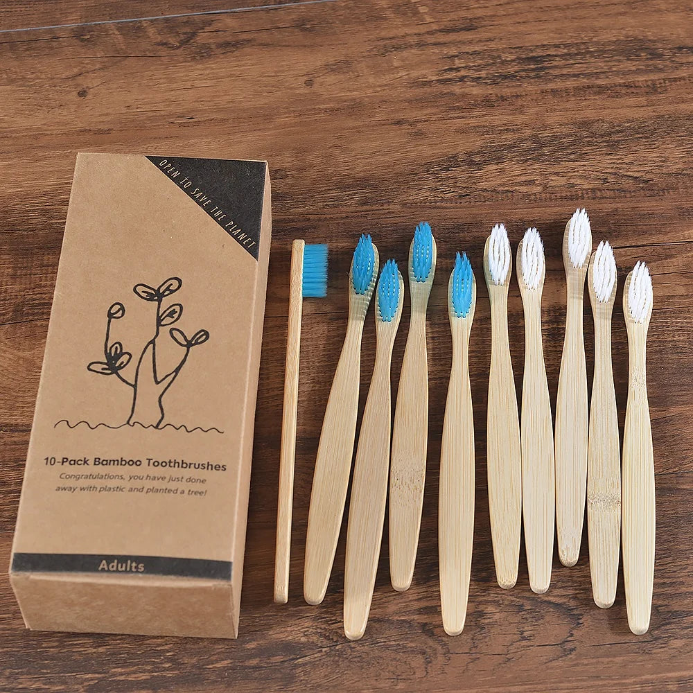 Mixed Color Bamboo Toothbrush