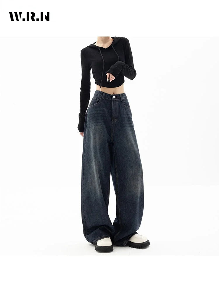 Y2K Blue Baggy Denim Trousers