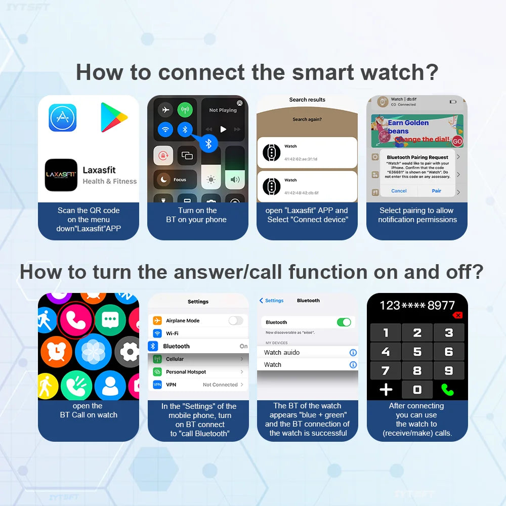 Smartwatch Bluetooth Talk