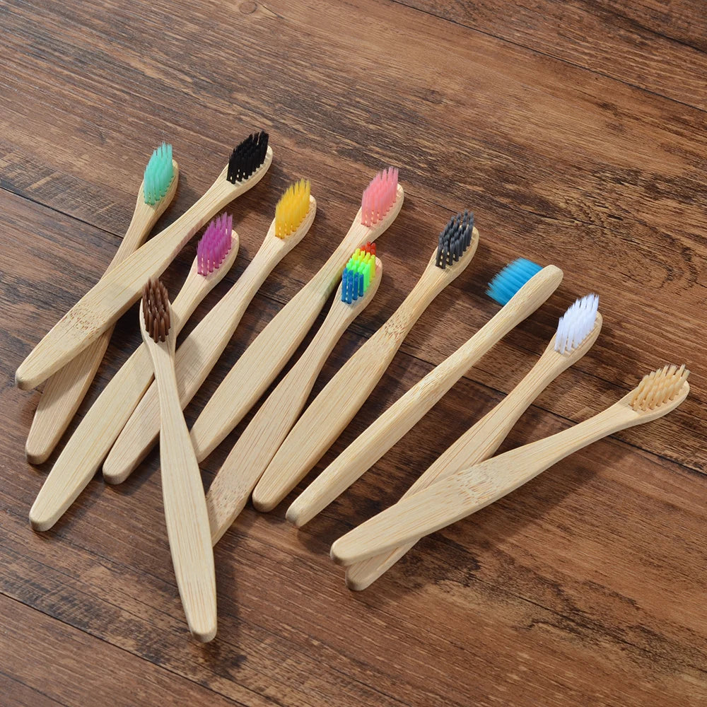 Mixed Color Bamboo Toothbrush