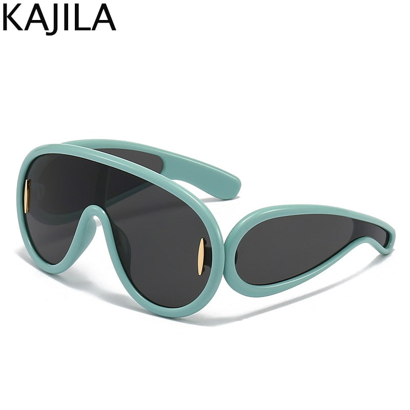 Oversized Wave Mask One-Piece Sunglasses Sunglasses Fashion NetClub