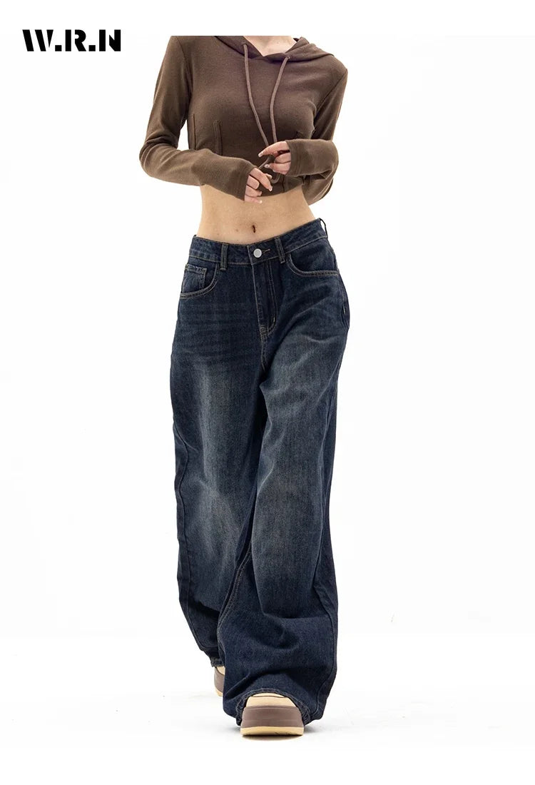 Y2K Blue Baggy Denim Trousers