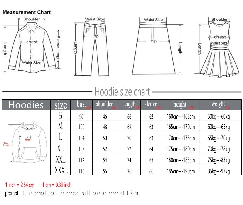 Unisex Hoody Streetwear Sweatshirt