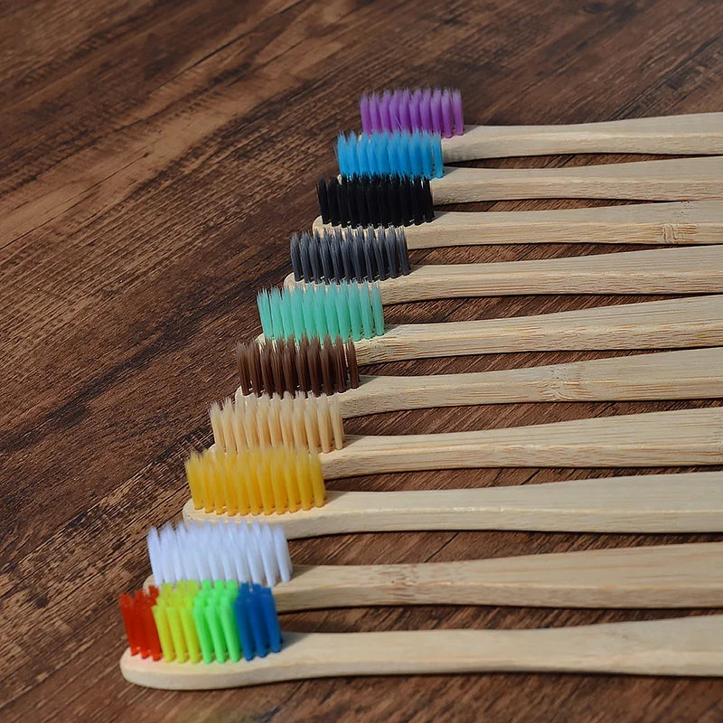 Mixed Color Bamboo Toothbrush