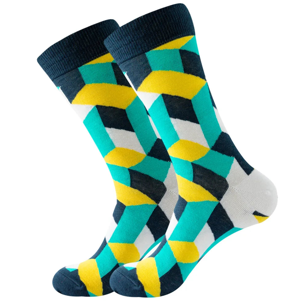 Colorful Striped Cotton Socks Socks Fashion NetClub