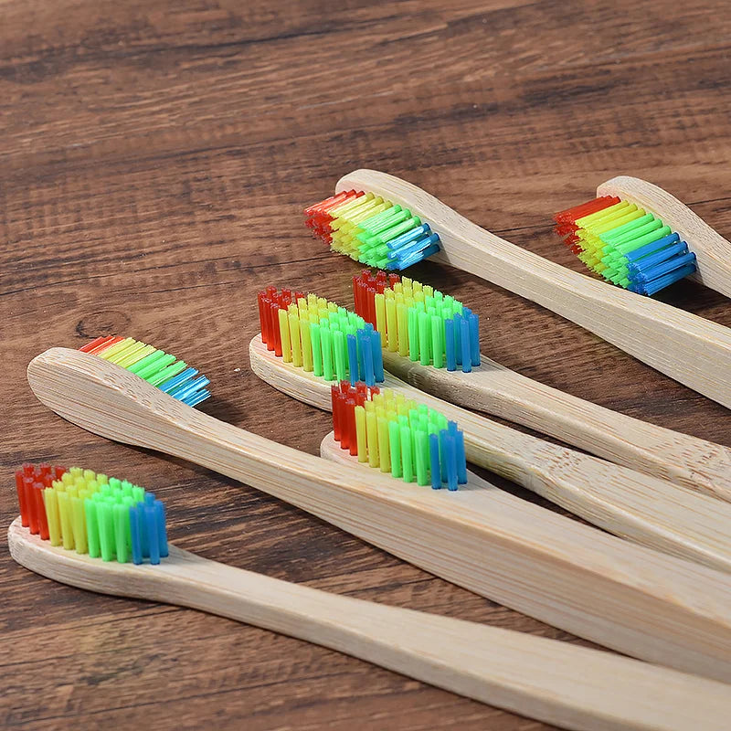 Mixed Color Bamboo Toothbrush