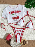 Cherry Printed Summer Bikini