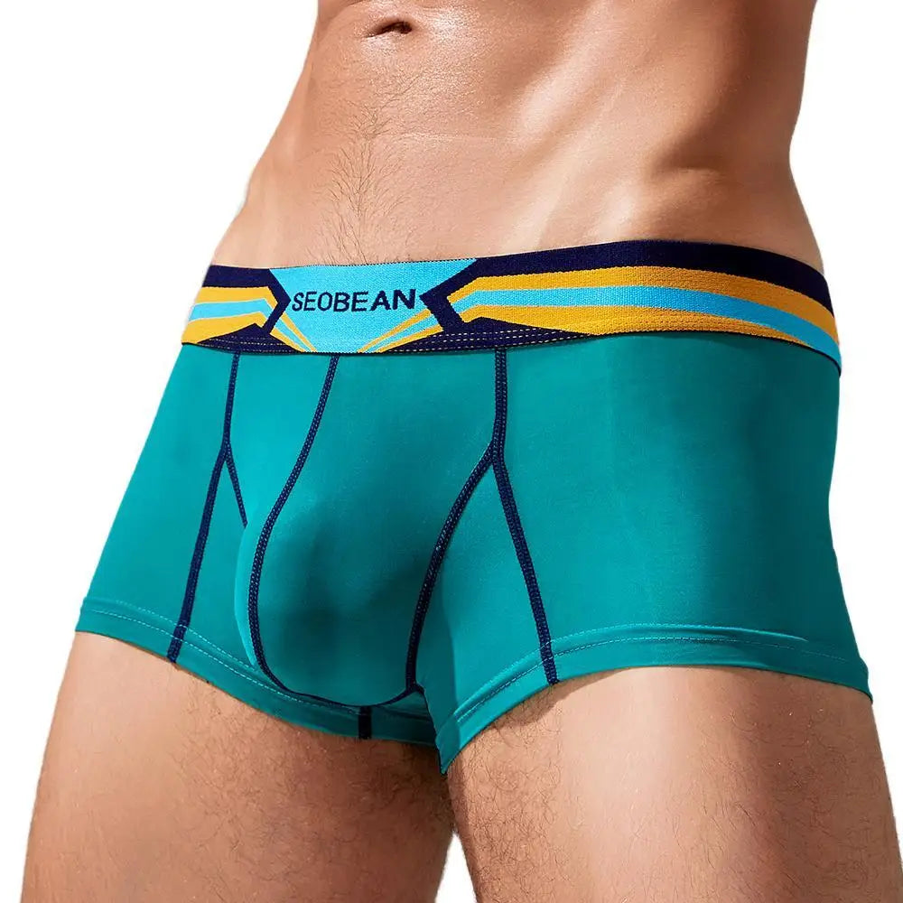 Men Silk Breathable Boxer Underwear Fashion NetClub