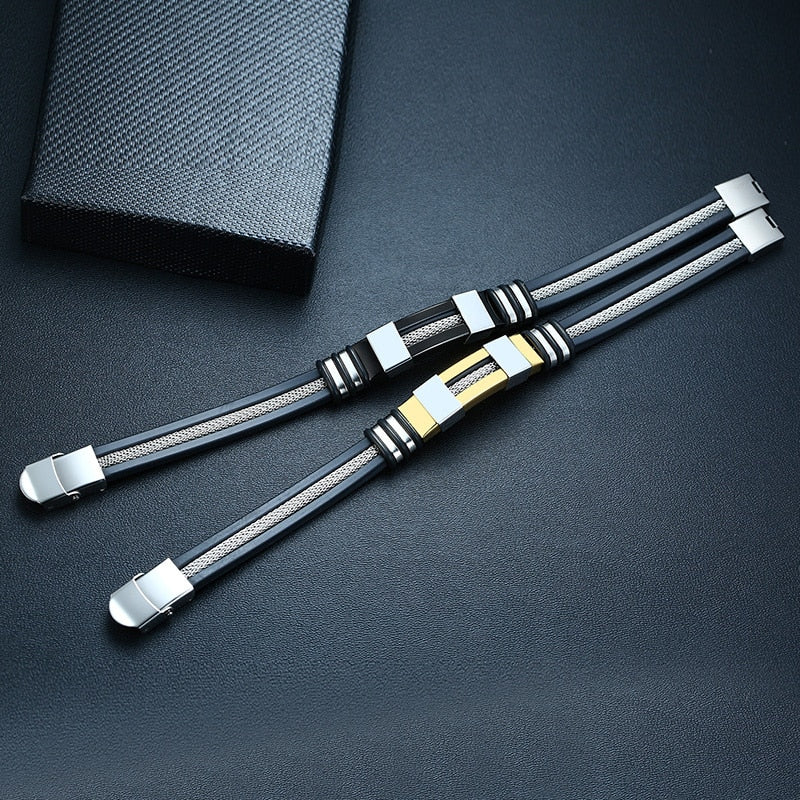 Men Stainless Steel Bracelet bracelet Fashion NetClub