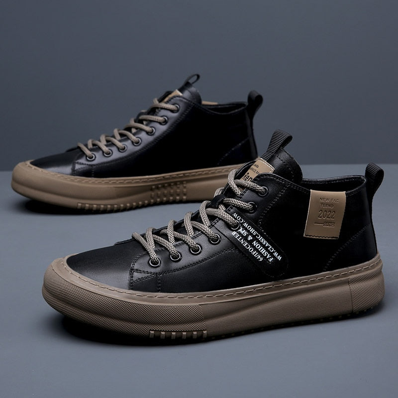 Leather Men Fashion Sneakers