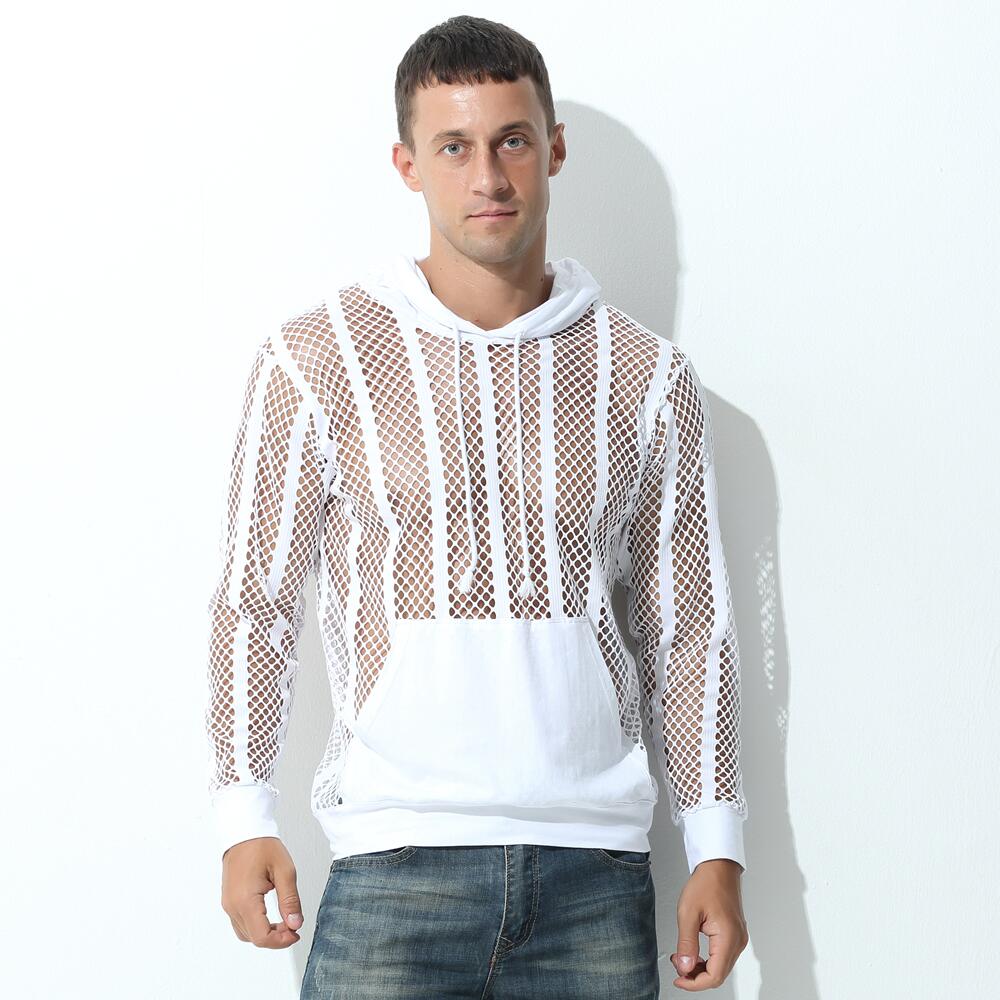 Mesh hoodie mens hot sale