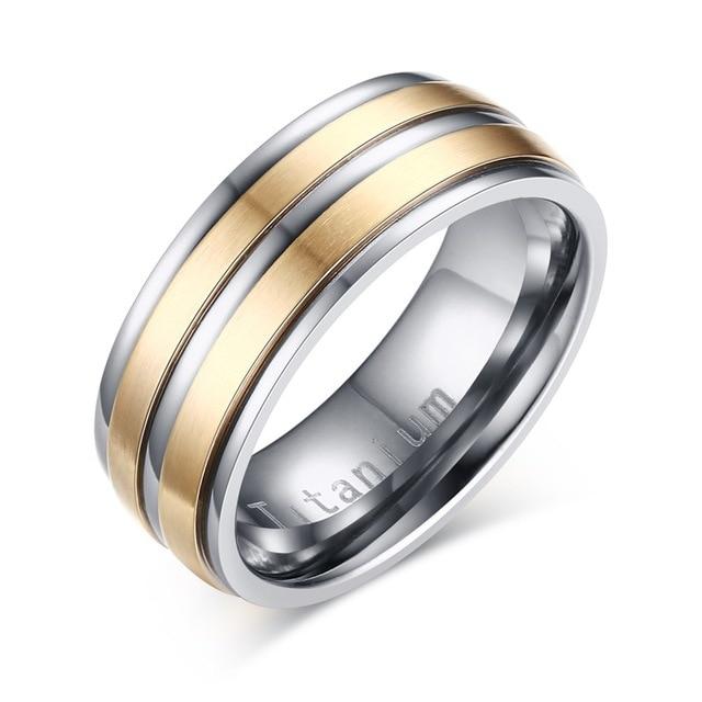 Black/Golden Rings 100% Titanium - Fashion NetClub