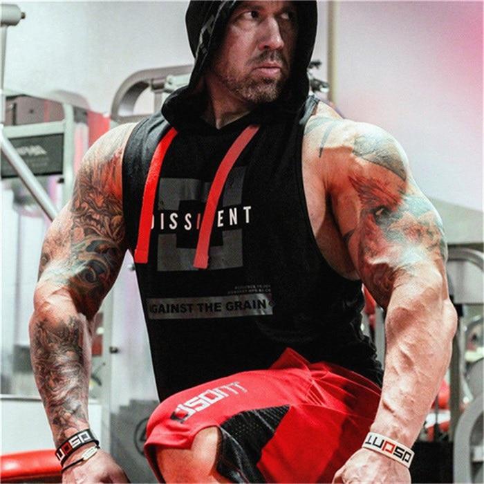 Apparel & Accessories > Clothing > Activewear > Boxing Shorts - Men Sleeveless Hoodies Vest