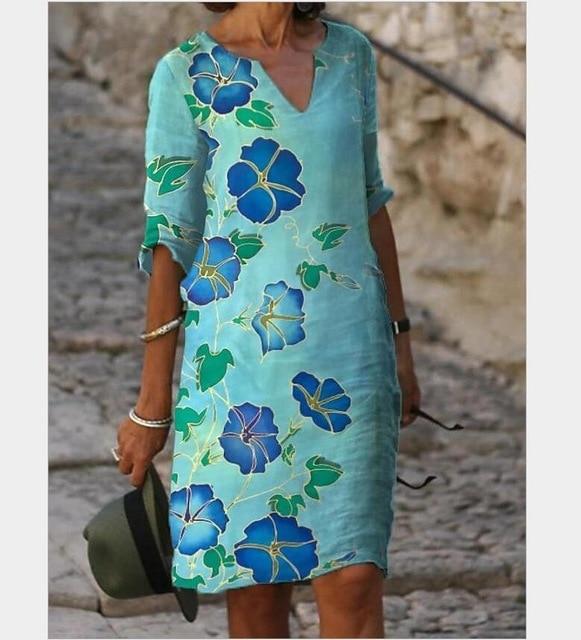 Apparel & Accessories > Clothing > Dresses - Colorful Printing Summer Dress