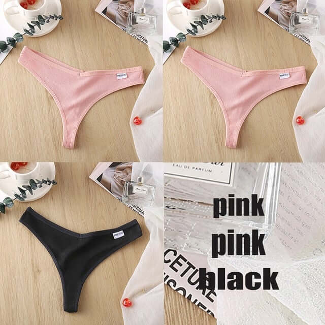 3PCS/Set Cotton Panties Thong Apparel & Accessories > Clothing > Underwear & Socks > Bras Fashion NetClub