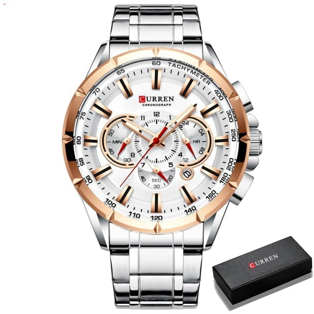 Apparel & Accessories > Jewelry > Watches - Unisex Sport Chronograph Watch