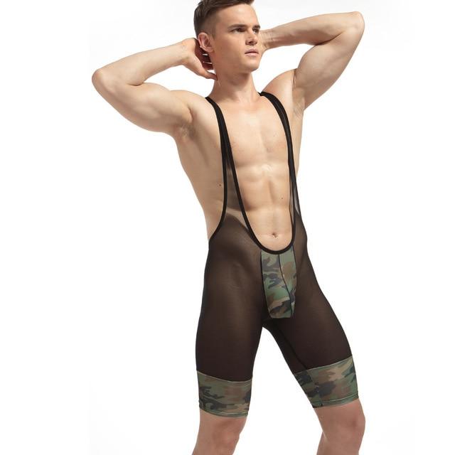 Apparel Men Underwear - Men's Breathable Mesh Bodysuit