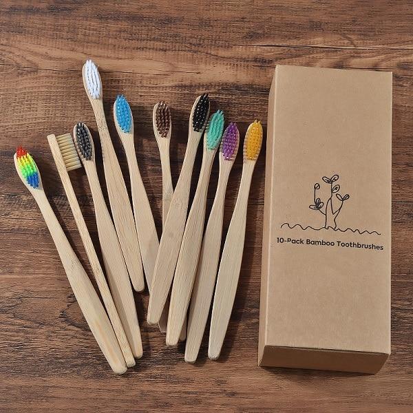Beauty Supplies - Mixed Color Bamboo Toothbrush