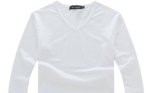 Fashions Love Men Cotton Full Sleeve V Neck Set Your Goal Printed T Shirt  FSV-0498