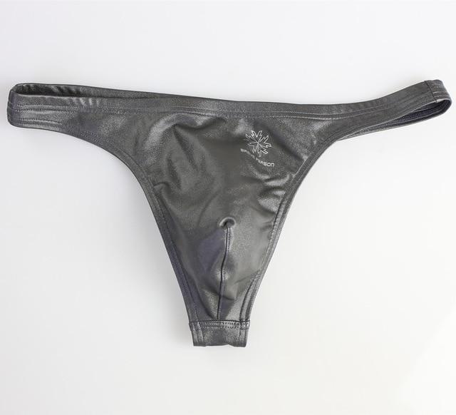 Men's Black Leather Thong Men's Underwear Fashion NetClub