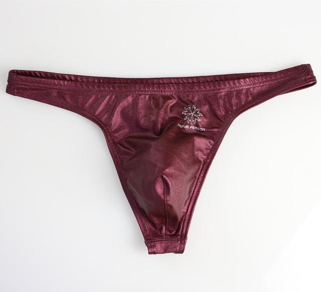 Men's Black Leather Thong Men's Underwear Fashion NetClub
